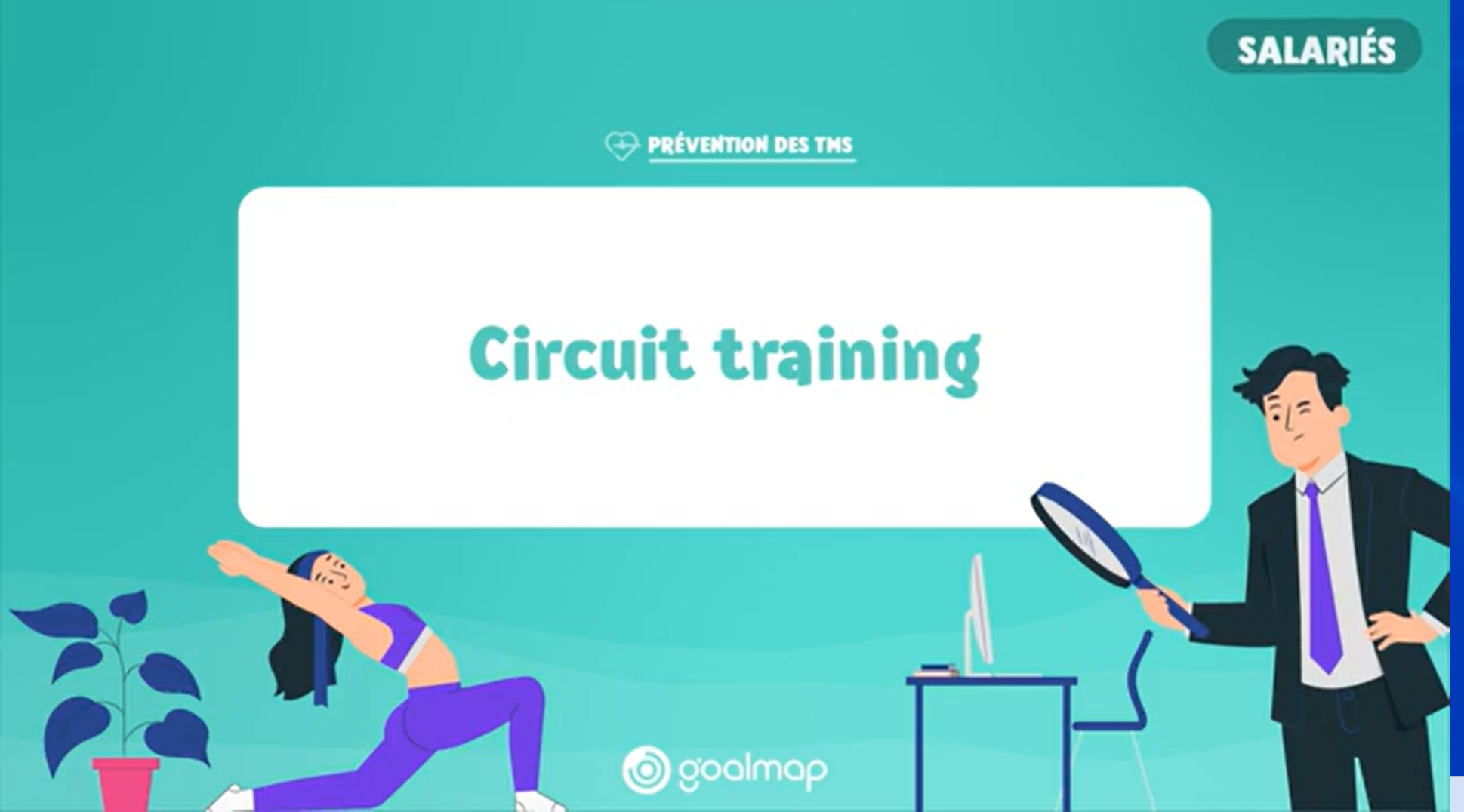 Séance de circuit training en entreprise